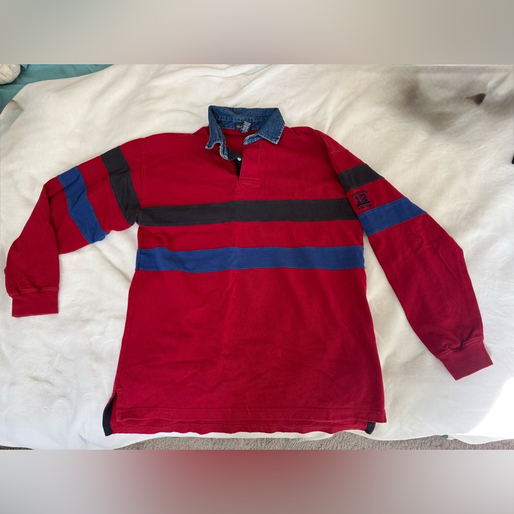 Gant Red and Blue Striped Men's Shirt